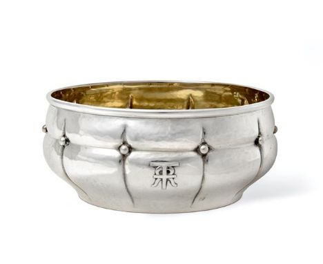 A Danish Silver Bowl, Probably by K. C. Hermann, Copenhagen, 1925, shaped circular, the lower body part fluted and applied on