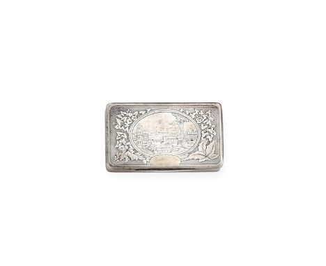 A European Silver Snuff-Box, Maker's Mark CM Incuse, Town Mark Indistinct, Possibly an Animal Sejant, Possibly Italian, 19th 