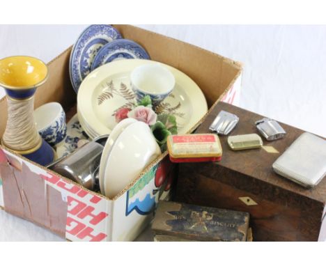 Mixed Lot including Tea Caddy and Ceramics