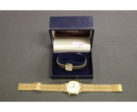 Two quartz Rotary wristwatches to include a boxed ladies and a gents Chronograph example