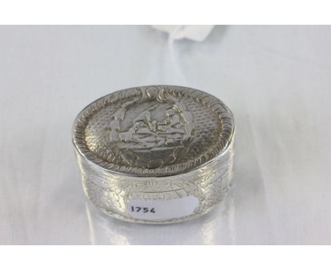 Dutch 17th Century hallmarked Silver Snuff box with engraved decoration