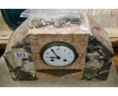Art Deco Marble Mantle Clock