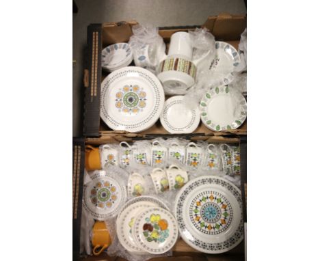 Broadhurst (Kathie Winkle) Tableware (70 pieces) including Renaissance, Roulette, Palermo, Mardigras (coffee pot & lid), Orch