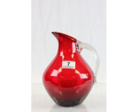 Whitefriars Glass Ruby Red Jug