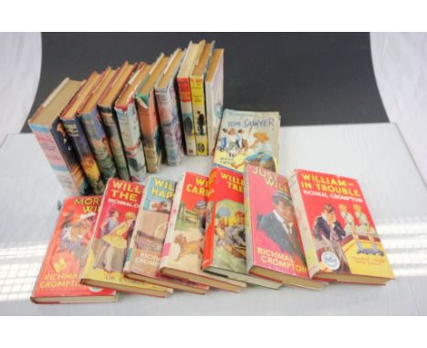 Seven Richard Compton ' Just William ' Books with Dust Covers including one first edition together with Nine Capt. E Johns ' 