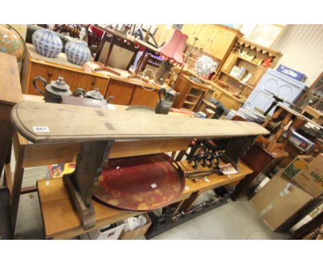 Early 20th century French Bench with Shaped Supports