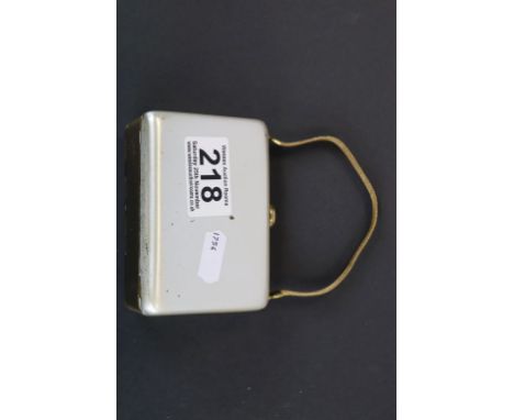 Combination Art Deco cigarette and compact case in the form of a miniature handbag