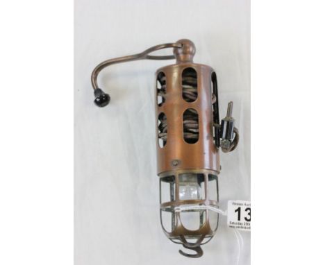 1920s Copper inspection lamp from a Rolls Royce Bentley tool kit