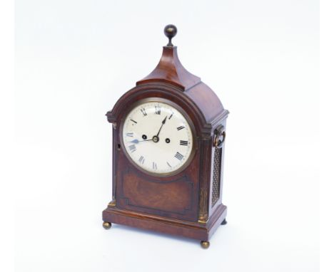 A REGENCY MAHOGANY CASED BRACKET CLOCK52cm highCondition report:The case is worn with inevitable scuffs, scratches, dents, sm