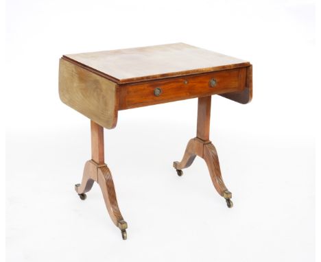 A GEORGE IV MAHOGANY SINGLE DRAWER SOFA TABLE73cm wide; 54cm deep; 74cm highCondition Report:Significant loss of colour overa