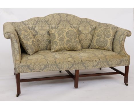 A GEORGE III MAHOGANY HUMP BACK SOFA182cm wide; 62cm deep; 100cm highCondition report:&nbsp;42cm high, approx from floor to t