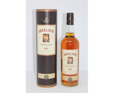 Aberlour - Single Highland Malt Scotch, aged 10 years, 70cl, in presentation tube.