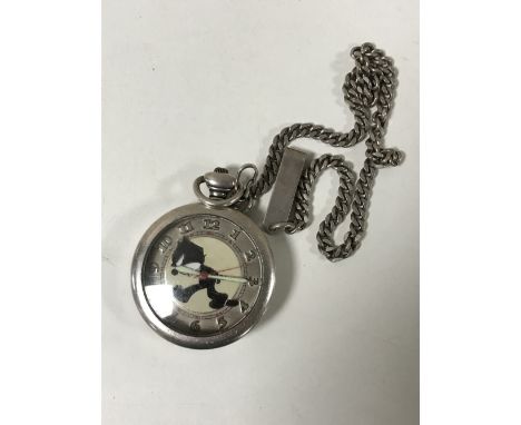 A Fossil limited edition Felix the Cat pocket watch and chain