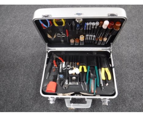 A Jensen Tools and Alloys kit JTK-87, Aluminium tough case with two fully stocked pallets and further contents, case numbered