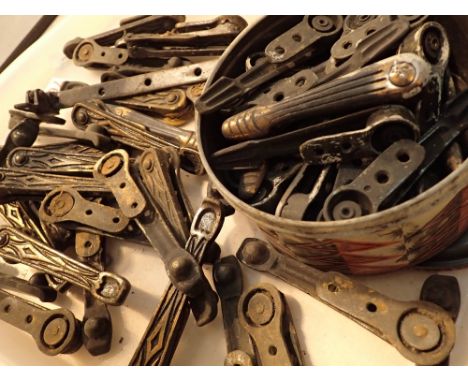 Tray of stair carpet fasteners 