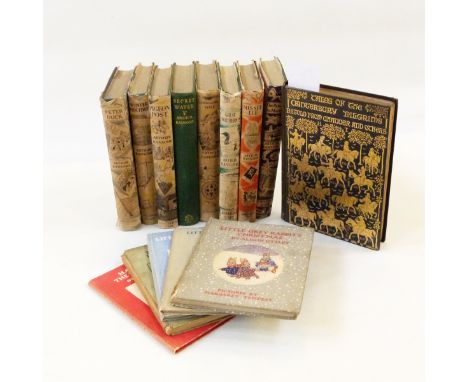 Quantity of early 20th century children's books including Arthur Ransome complete set, seven bearing djs, E Nesbit, three vol