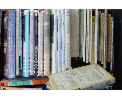 Quantity of books on railways including:- Five volumes of "LMS Engine Sheds", the series, The Midland and South Western Junct