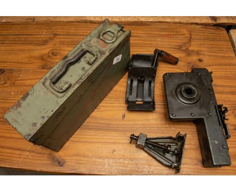 A scarce post WWII machine gun belt filling machine, in an ammunition box. VGC £100-120 