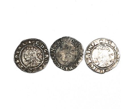 Group of three (3) 1582-1602 Queen Elizabeth I silver Halfgroats from the Sixth and Seventh issues. Includes (1) 1582-1583 Si