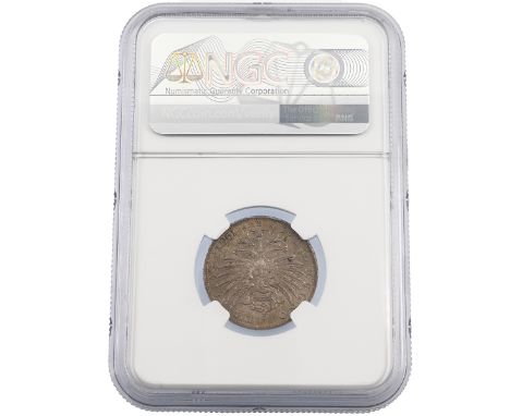 1901-R Italy King Victor Emmanuel III silver Lira coin graded MS 62 by NGC (KM 32). Obverse: right-facing head of Vittorio Em