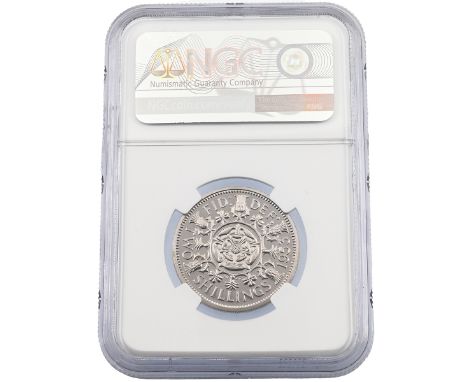 1953 Queen Elizabeth II proof Florin (Two Shillings), graded PF 67 Ultra Cameo by NGC (S 4138). Obverse: first definitive por
