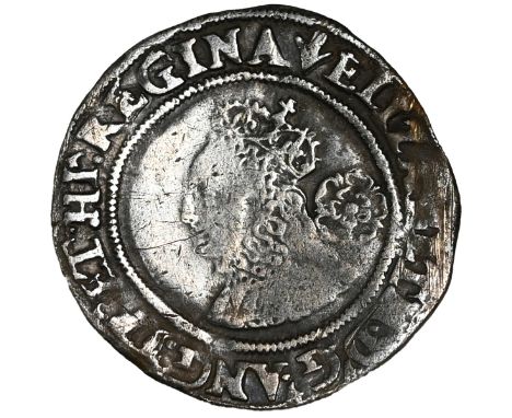 1565 Queen Elizabeth I Third Issue hammered silver Sixpence with pheon mintmark (S 2561, N 1997). Obverse: small bust 1F of E