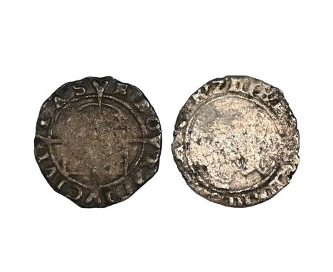 Group of two (2) 1544-1547 Henry VIII Third Coinage hammered silver Groats from provincial mints. Includes (1) Bristol mint H