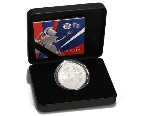 2017 Britannia 1oz silver proof coin in the original Royal Mint presentation packaging with certificate. Obverse: Jody Clark'