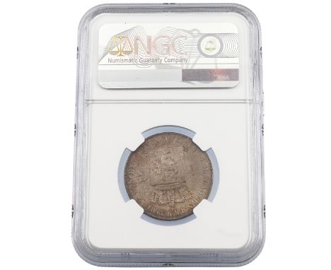 1892 Netherlands Queen Wilhelmina silver 1 Gulden coin graded MS 65 by NGC (KM 117). Obverse: first portrait of Queen Wilhelm