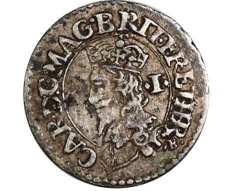 1631/1632 King Charles I undated silver Penny, Briot's first milled issue (S 2857, North 2303). Obverse: crowned bust of Char