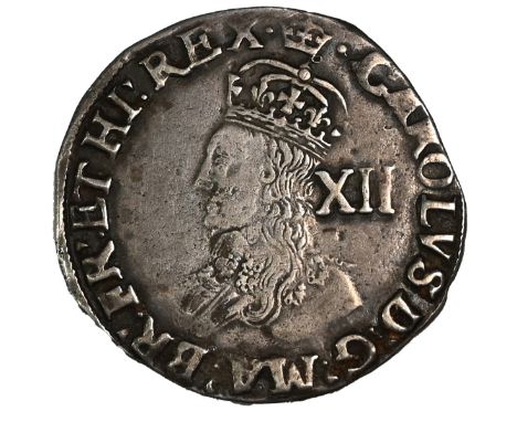 1635-1636 Charles I Tower mint under the King silver hammered group D Shilling (S 2791). Obverse: crowned royal portrait, fac