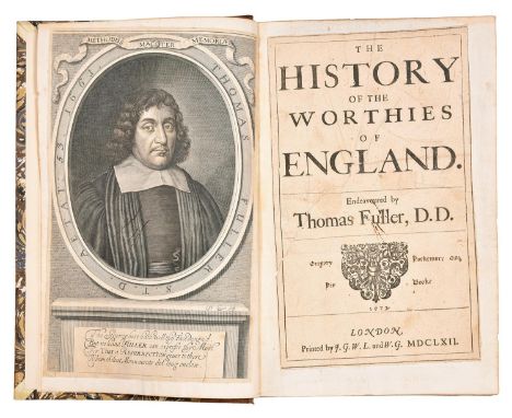 Fuller (Thomas) ‘ The History of the Worthies of England, first edition, engraved portrait frontispiece by D Loggan, title an