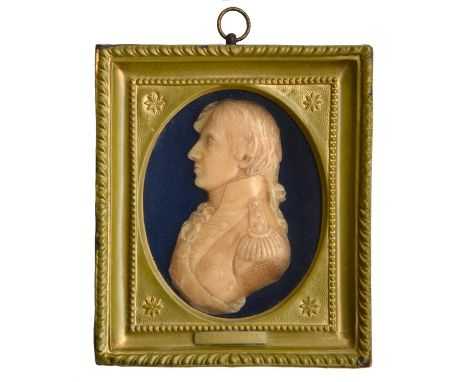 A moulded wax bas relief portrait of Lord Nelson by Catherine&nbsp;Andras (1775-1860), modelled in August and September&nbsp;