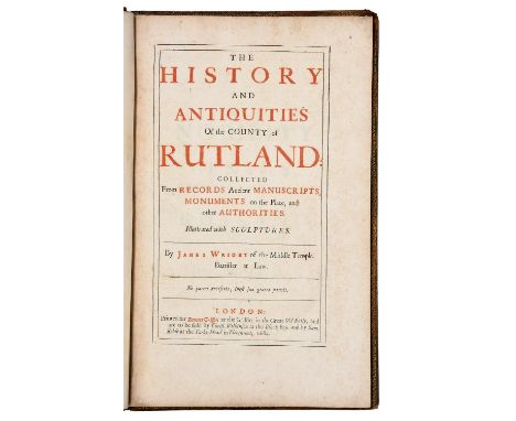 Leicestershire. Hill (John Harwood) ‘ The History of Market Harborough’, lithographed title and plates by the author, contemp