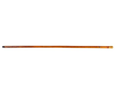 A George III malacca cane, with fluted gold pommel, 88cm, by Hector McLean, London 1803  Provenance: Sold in these 'rooms, Se