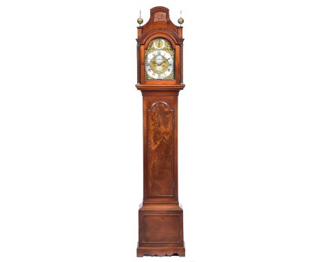 A mahogany eight day longcase clock, Robert&nbsp;Storer&nbsp;London,&nbsp;late 18th c, the 10½" breakarched brass dial with m