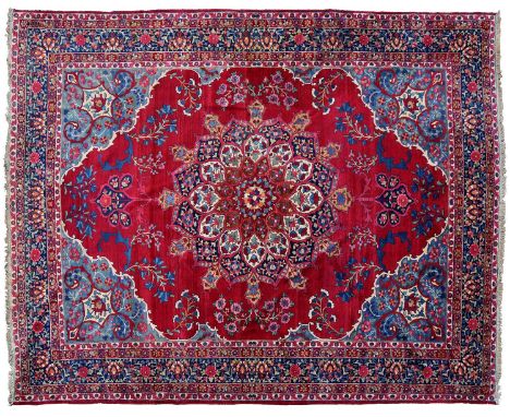 A Yazd-Kerman carpet, early 20th c, 313 x 421cm    Good condition with some light wear