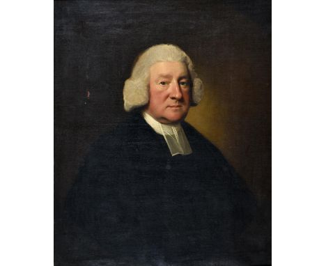 British School, 18th c - Portrait of Clergyman, bust length, oil on canvas, 73 x 60cm, carved and gilded panel frame    Relin