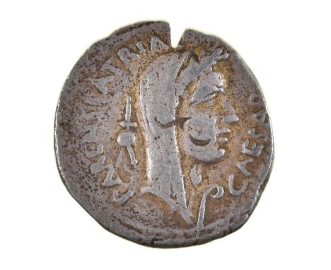 Roman Imperial Coinage, Julius Caesar, Ar Denarius, 3.5gm, r/C.COSSVTIVS MARIDIANVS AAA FF, (ex-Seaby £15 1968) fine    