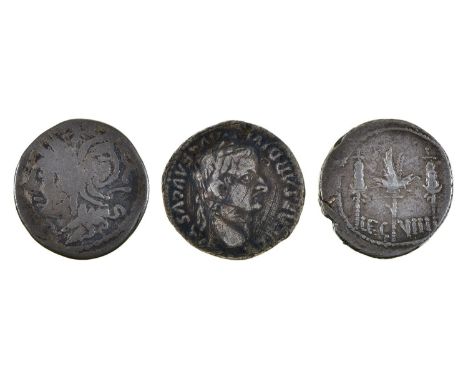 Roman Republican Coinage, Ar Denarius, L. Appuleius Saturnius, fair; Mark Antony, Legionary Ar Denarius, almost very fine; Ro