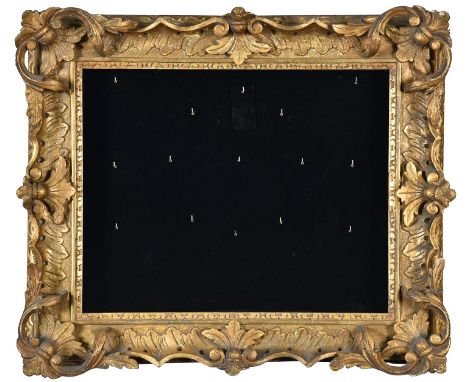 An English carved and gilded wood picture frame, late 18th century, sight 39.5 x 49cm  Provenance: Bonhams, April 21, 1988, £