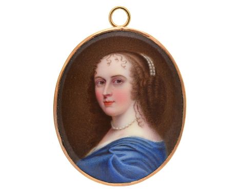 William&nbsp;Bate (fl c1799-c1845) after Jean Petitot-Anne 'Ninon' de l'Enclos (1620-1705),&nbsp;signed on the counter enamel