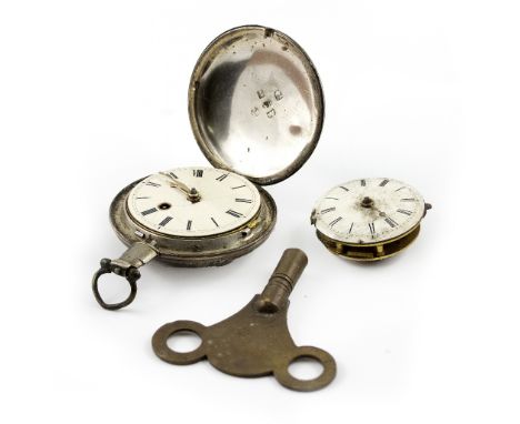 A LATE GEORGIAN SILVER CASED HUNTER POCKET WATCH the movement with pierced balance cock by Rupert Fletcher of Chester, the ca