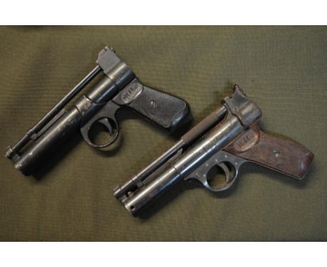 2 vintage Webley air pistols, both not fullu working/in need of repair:Webley Junior .177. Compresses but doesn't always hold