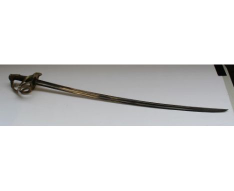 French cavalry sabre with brass hilt (lacking scabbard) 