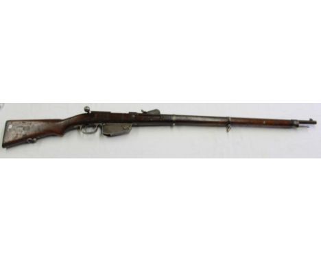 Early C20th Mannlicher type bolt action long rifle, with folding ladder sight (RFD only), total L132cm 