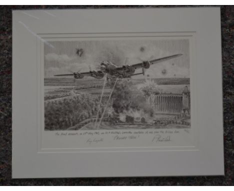 "Primary Target", limited edition pencil sketch print (46/50) by Philip West, signed in pencil by the artist and one other si