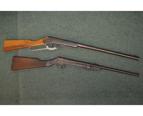 Daisy model 155 .177 underlever action and a Diana break barrel .22 vintage air rifle 