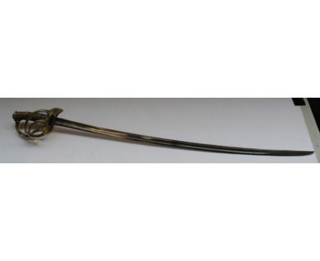 French cavalry sabre with brass hilt (lacking scabbard) 