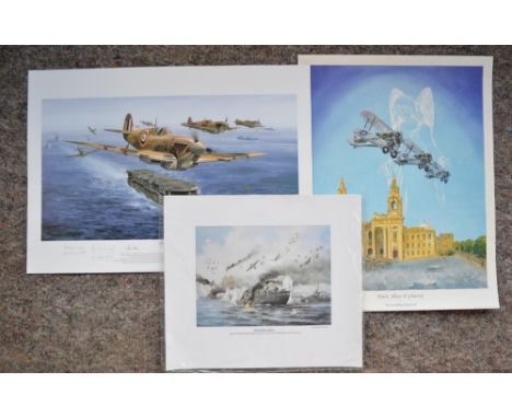 Malta operations collection:"Spitfires-Malta Bound", unframed artists proof 16/75 (SWA Fine Art Publishers UK 2004) by Philip